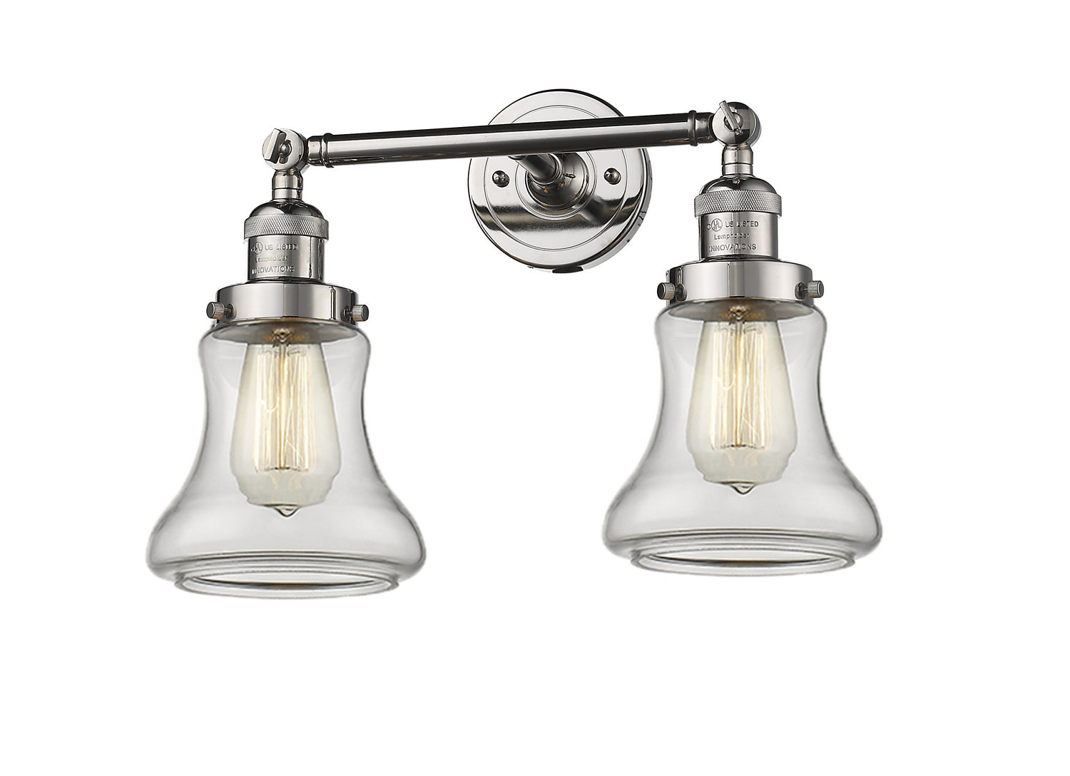 Innovations - 208-PN-G192 - Two Light Bath Vanity - Franklin Restoration - Polished Nickel