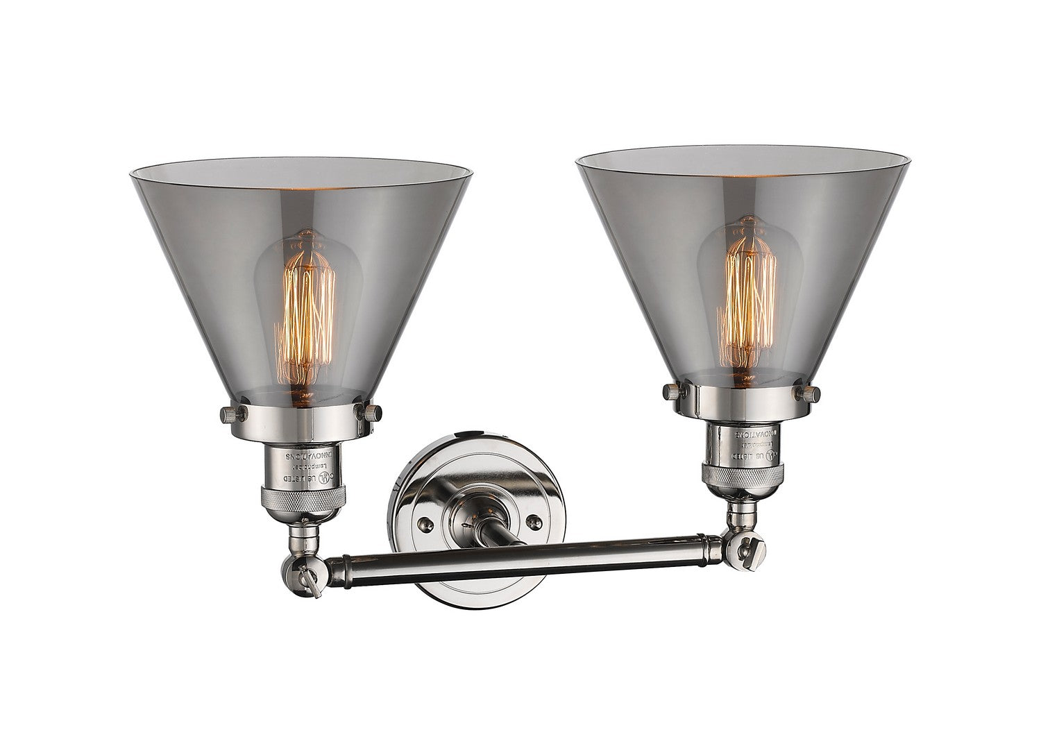 Innovations - 208-PN-G43 - Two Light Bath Vanity - Franklin Restoration - Polished Nickel