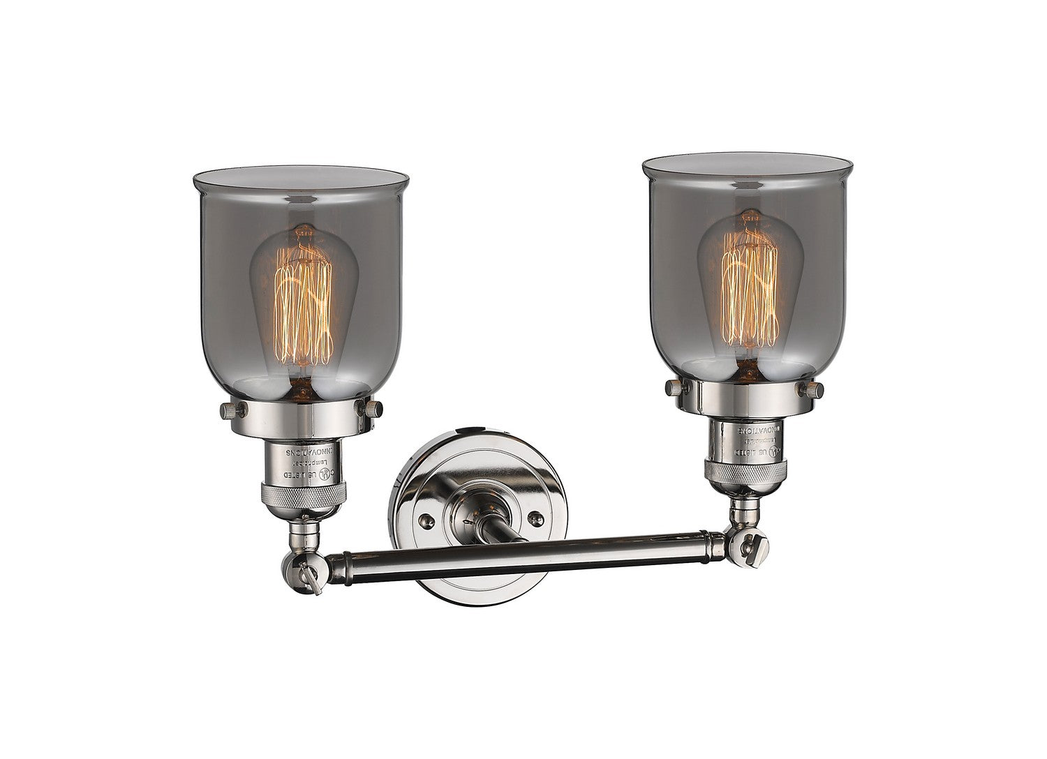 Innovations - 208-PN-G53 - Two Light Bath Vanity - Franklin Restoration - Polished Nickel