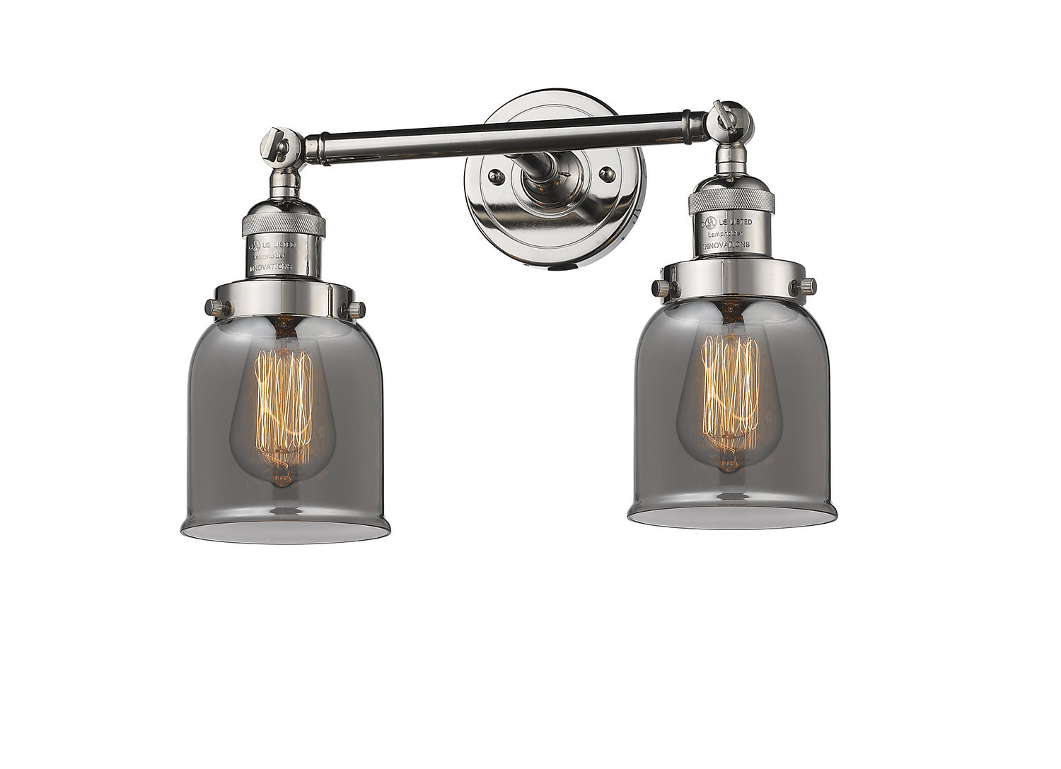 Innovations - 208-PN-G53 - Two Light Bath Vanity - Franklin Restoration - Polished Nickel