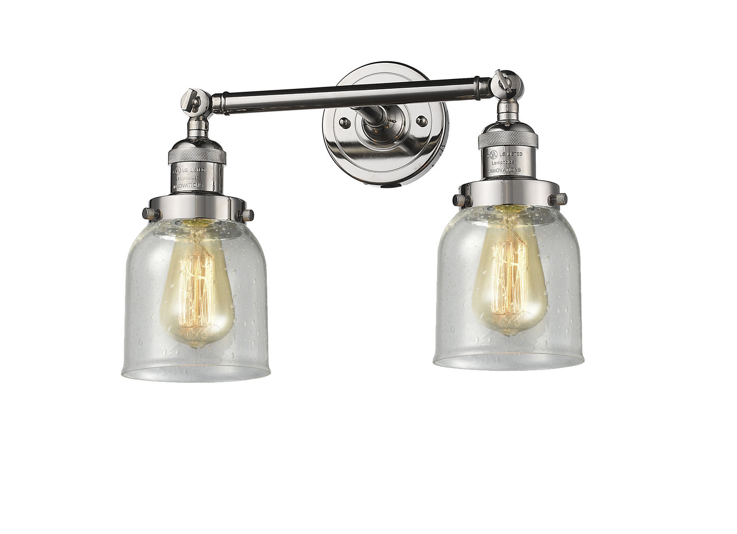 Innovations - 208-PN-G54 - Two Light Bath Vanity - Franklin Restoration - Polished Nickel