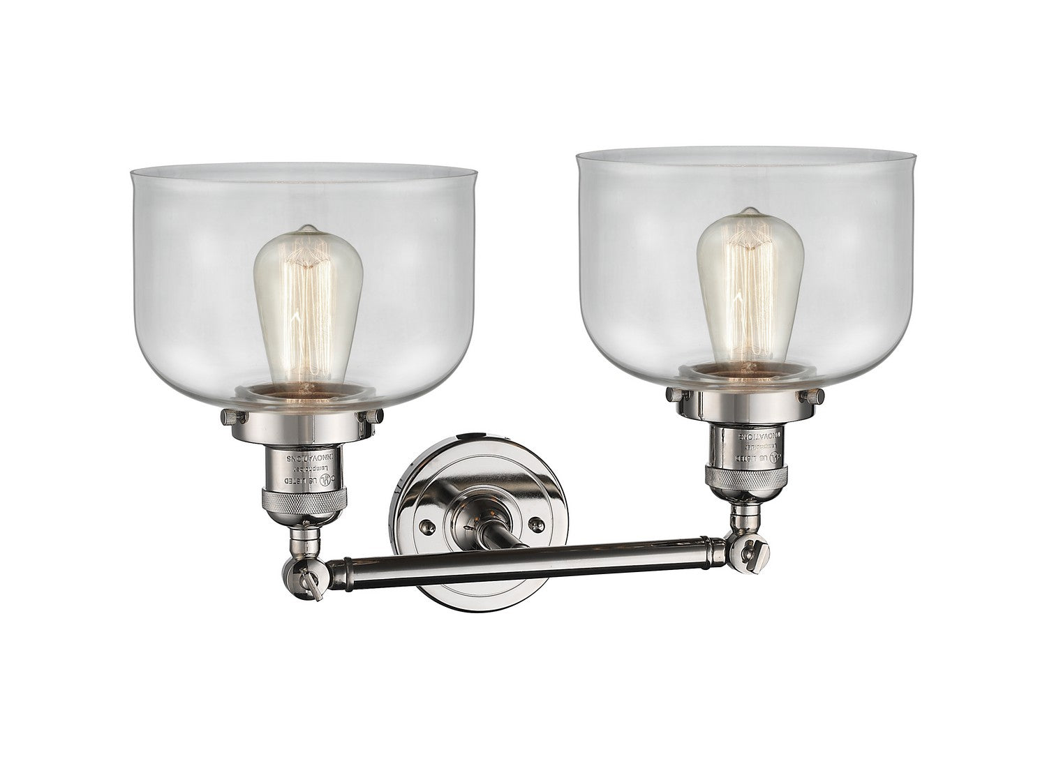 Innovations - 208-PN-G72 - Two Light Bath Vanity - Franklin Restoration - Polished Nickel