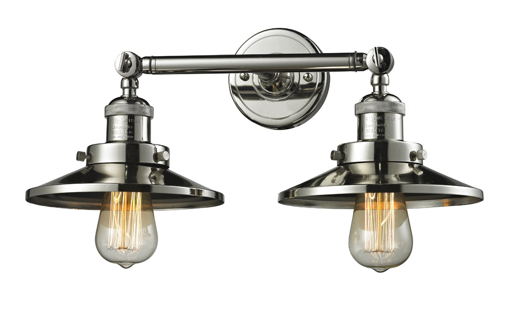 Innovations - 208-PN-M1 - Two Light Bath Vanity - Franklin Restoration - Polished Nickel