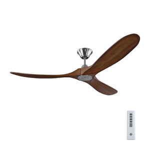 Visual Comfort Fan - 3MAVR60BSKOA - 60"Ceiling Fan - Maverick - Brushed Steel