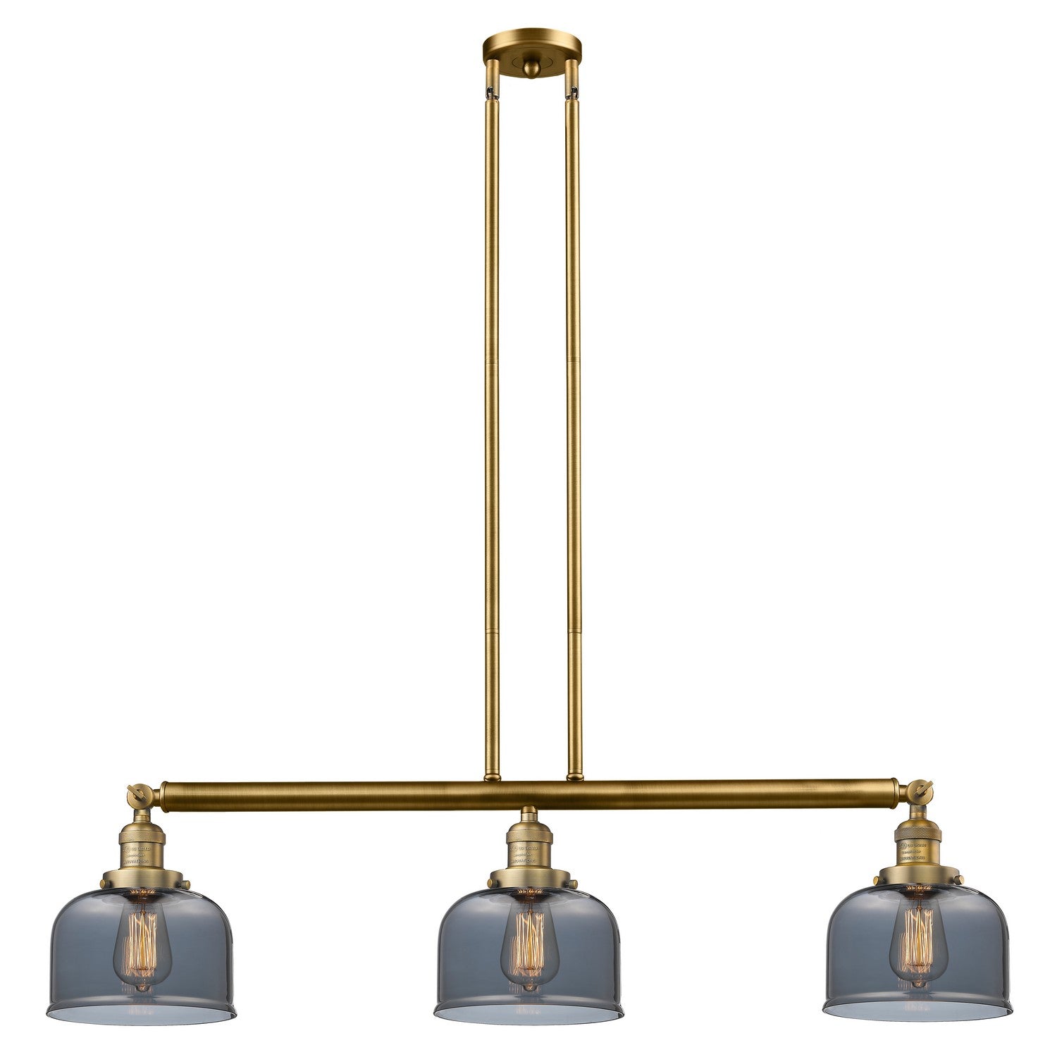 Innovations - 213-BB-G73 - Three Light Island Pendant - Franklin Restoration - Brushed Brass