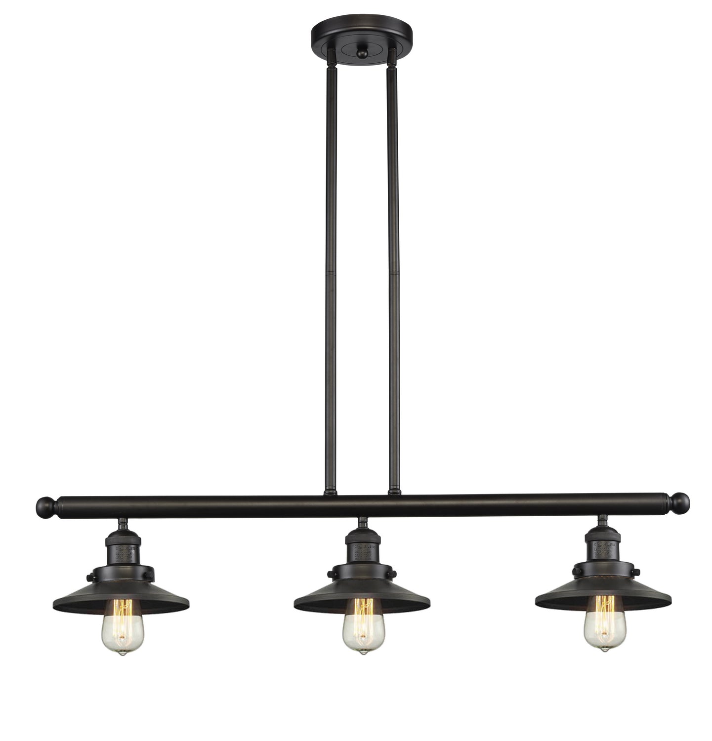 Innovations - 213-OB-M5 - Three Light Island Pendant - Franklin Restoration - Oil Rubbed Bronze