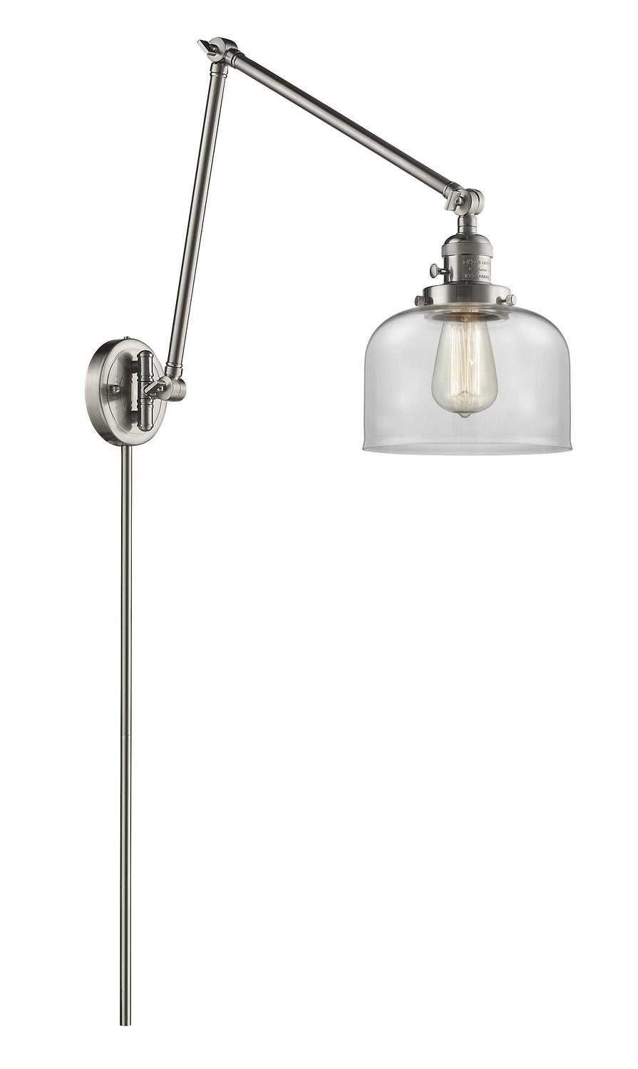 Innovations - 238-SN-G72 - One Light Swing Arm Lamp - Franklin Restoration - Brushed Satin Nickel