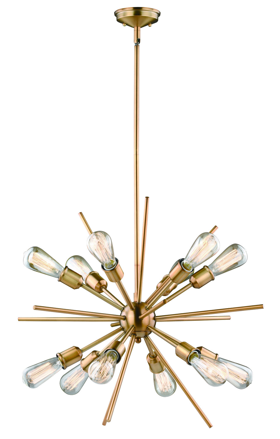 Vaxcel - P0228 - 12 Light Pendant - Estelle - Natural Brass