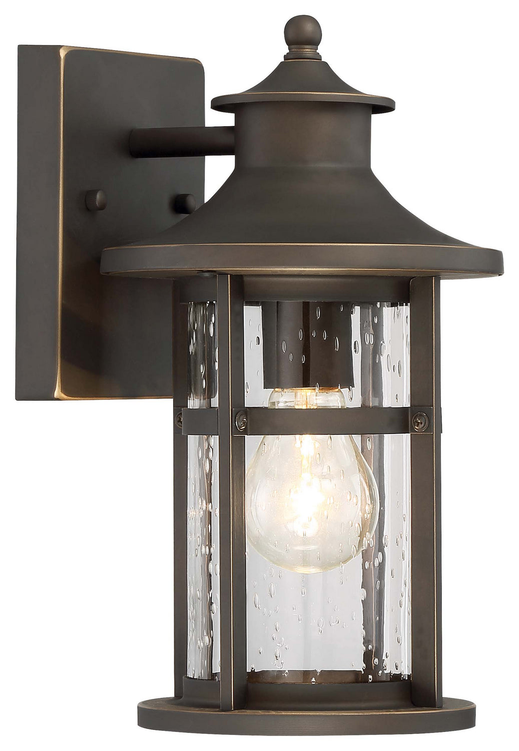 Minka-Lavery - 72551-143C - One Light Outdoor Wall Lamp - Highland Ridge - Oil Rubbed Bronze w/Gold Highlights