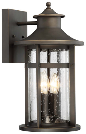 Minka-Lavery - 72553-143C - Four Light Outdoor Wall Lamp - Highland Ridge - Oil Rubbed Bronze w/Gold Highlights