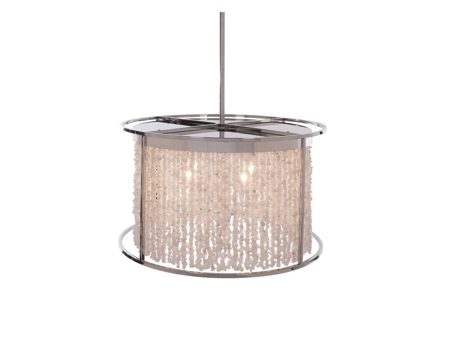 Avenue Lighting - HF9003-SLV - Four Light Chandelier - Soho - Polished Nickel Silver Finish With Moon Rock Gem Nuggets