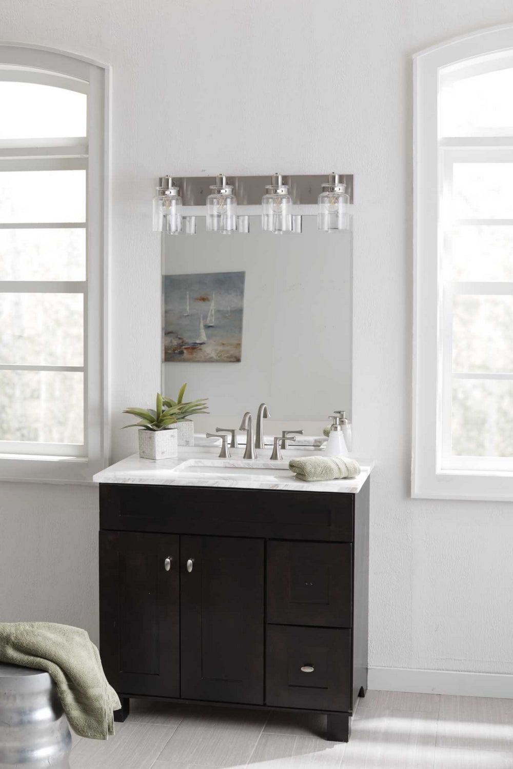 Progress Lighting - P300048-009 - Four Light Bath - Calhoun - Brushed Nickel