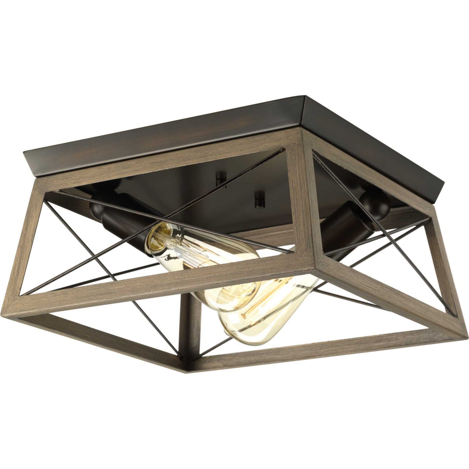 Progress Lighting - P350039-020 - Two Light Flush Mount - Briarwood - Antique Bronze