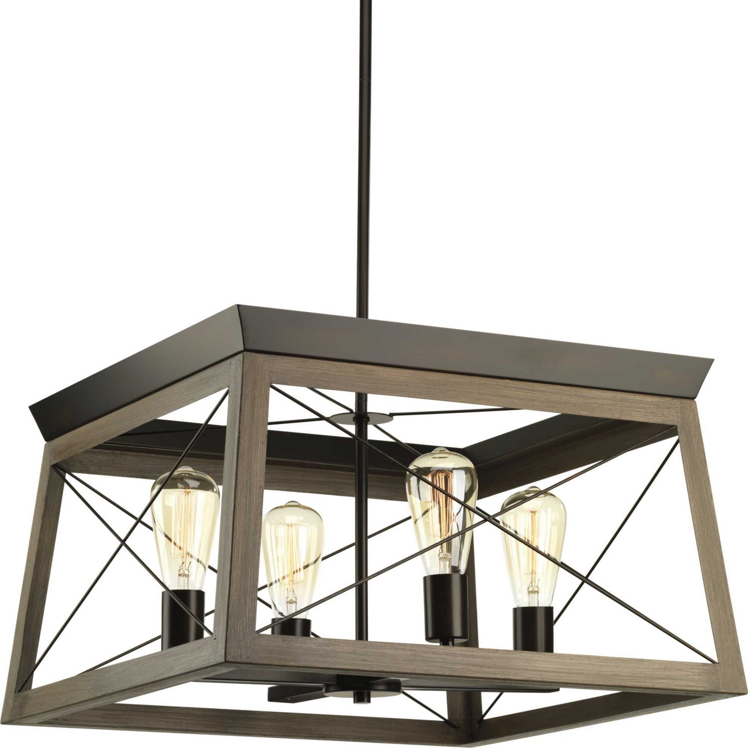 Progress Lighting - P400047-020 - Four Light Chandelier - Briarwood - Antique Bronze