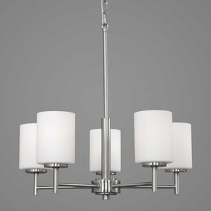 Progress Lighting - P4319-09 - Five Light Chandelier - Replay - Brushed Nickel