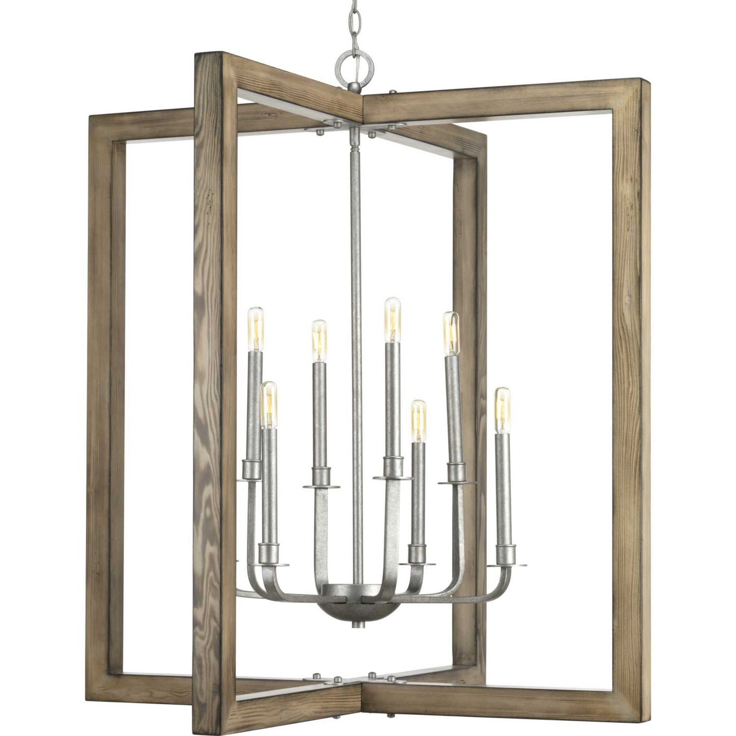 Progress Lighting - P4763-141 - Eight Light Chandelier - Turnbury - Galvanized Finish