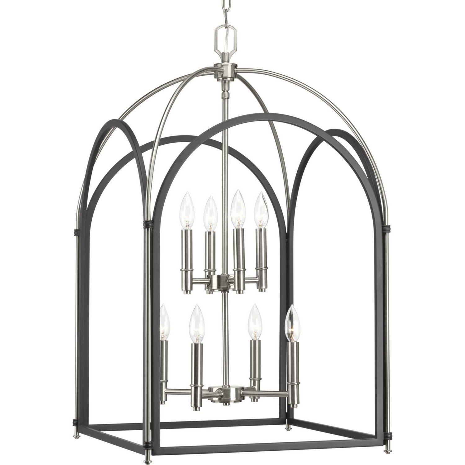 Progress Lighting - P500040-143 - Eight Light Foyer Pendant - Westfall - Graphite