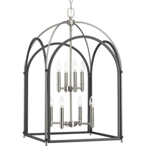 Progress Lighting - P500040-143 - Eight Light Foyer Pendant - Westfall - Graphite