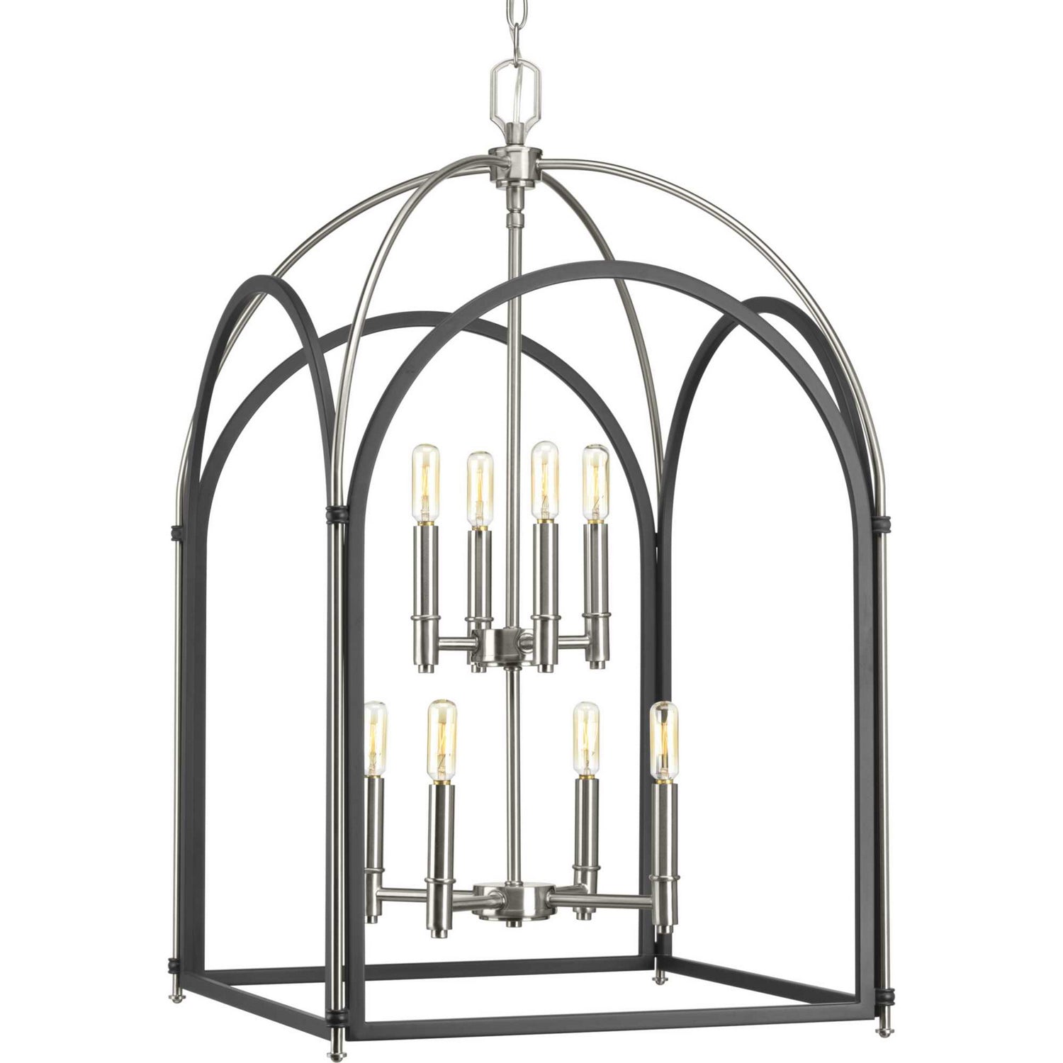 Progress Lighting - P500040-143 - Eight Light Foyer Pendant - Westfall - Graphite