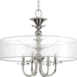 Progress Lighting - P500043-104 - Four Light Pendant - Marche' - Polished Nickel