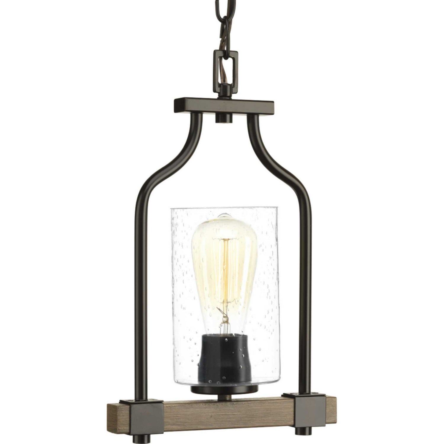 Progress Lighting - P500056-020 - One Light Mini Pendant - Barnes Mill - Antique Bronze