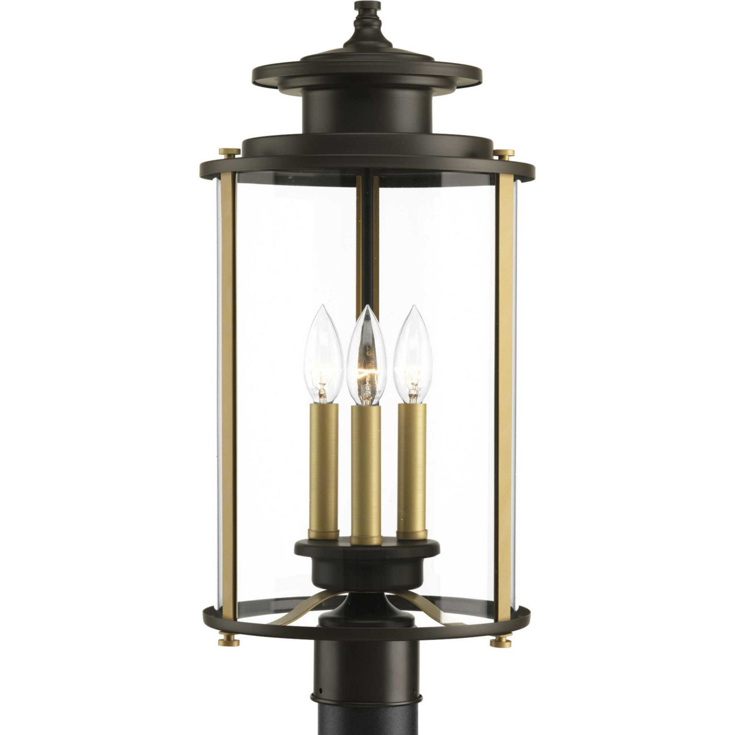 Progress Lighting - P540012-020 - Three Light Post Lantern - Squire - Antique Bronze