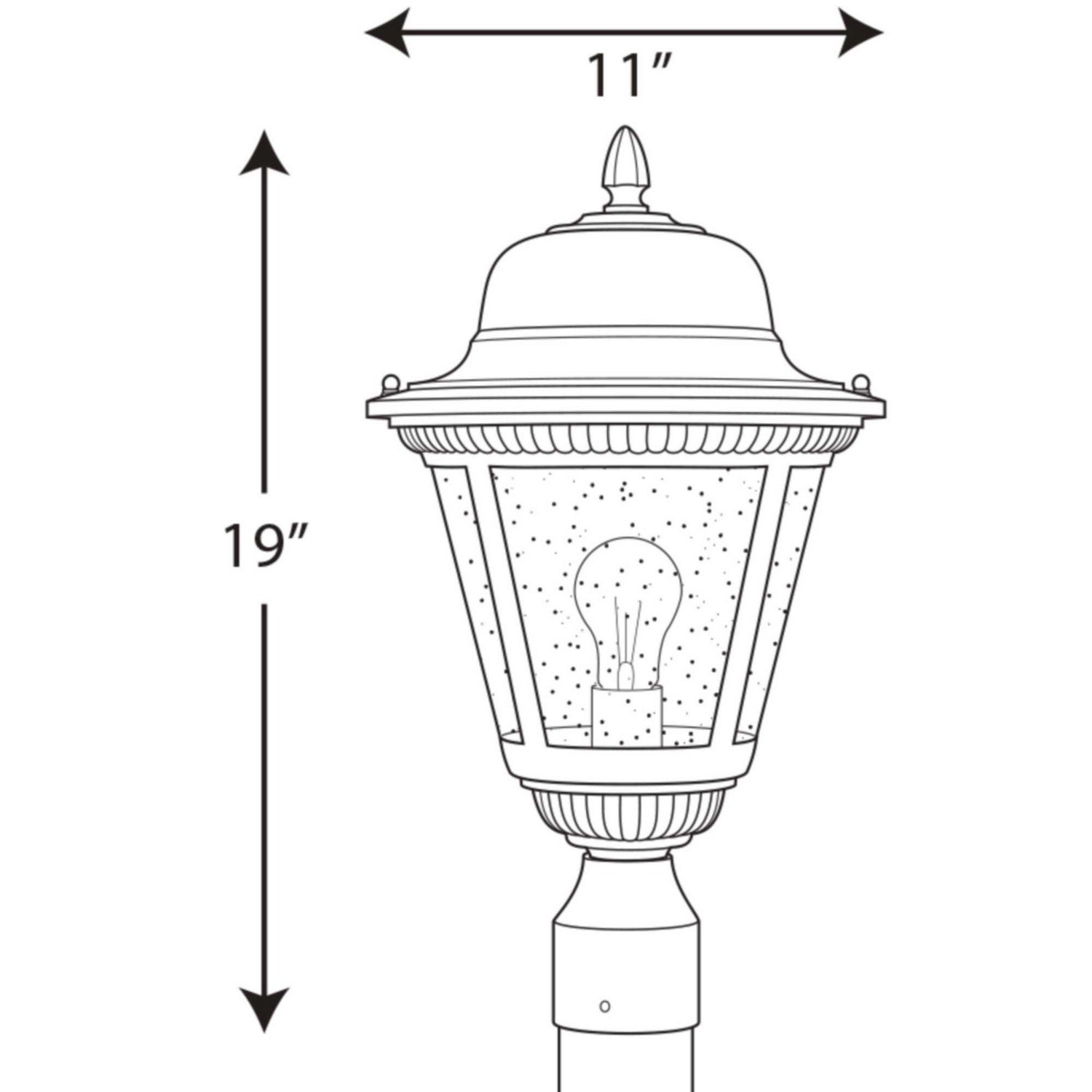 Progress Lighting - P5458-20 - One Light Post Lantern - Westport - Antique Bronze