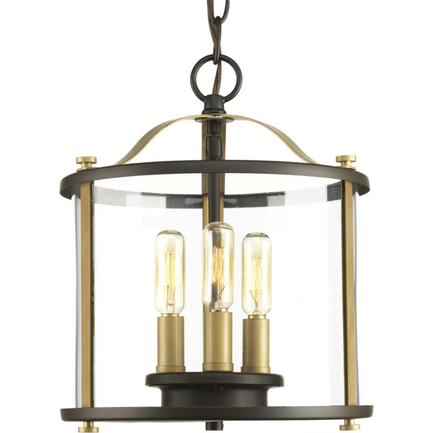 Progress Lighting - P550011-020 - Three Light Semi-Flush convertible - Squire - Antique Bronze