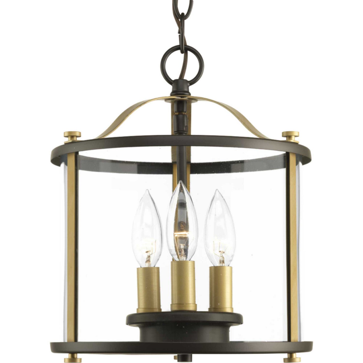 Progress Lighting - P550011-020 - Three Light Semi-Flush convertible - Squire - Antique Bronze