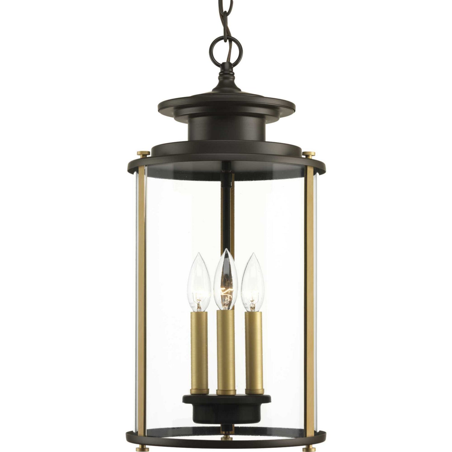 Progress Lighting - P550012-020 - Three Light Hanging Lantern - Squire - Antique Bronze