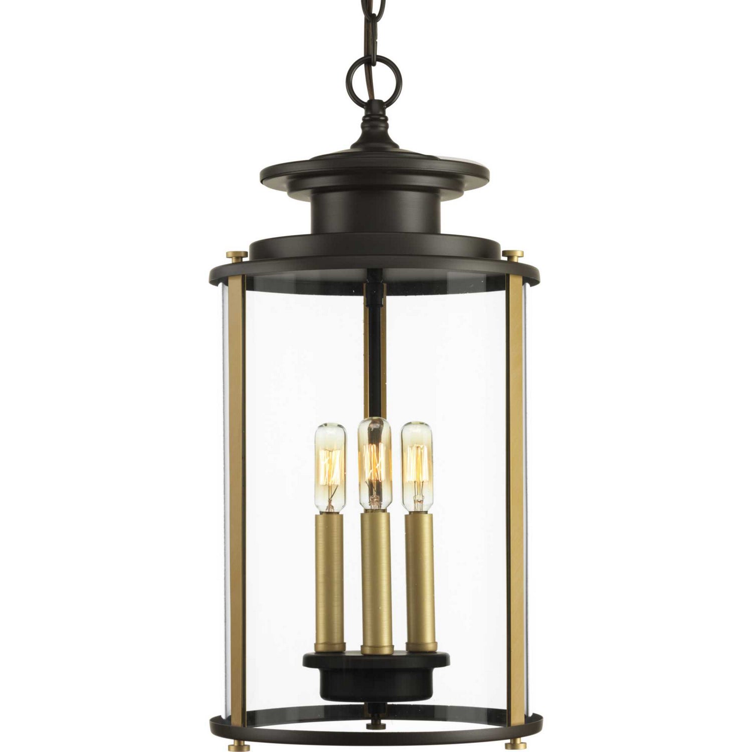 Progress Lighting - P550012-020 - Three Light Hanging Lantern - Squire - Antique Bronze