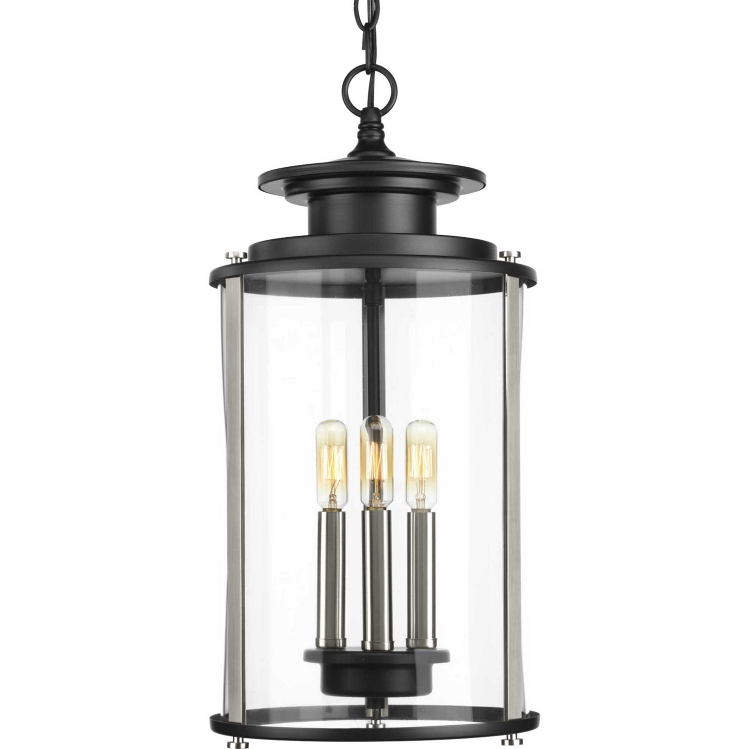 Progress Lighting - P550012-031 - Three Light Hanging Lantern - Squire - Black