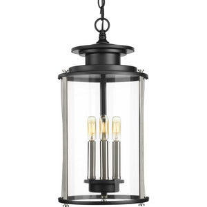 Progress Lighting - P550012-031 - Three Light Hanging Lantern - Squire - Black