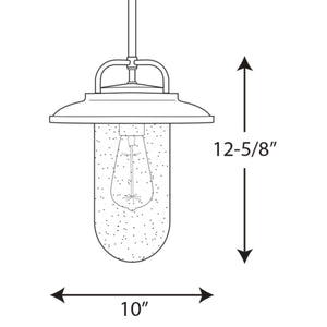 Progress Lighting - P550019-031 - One Light Hanging Lantern - Beaufort - Black