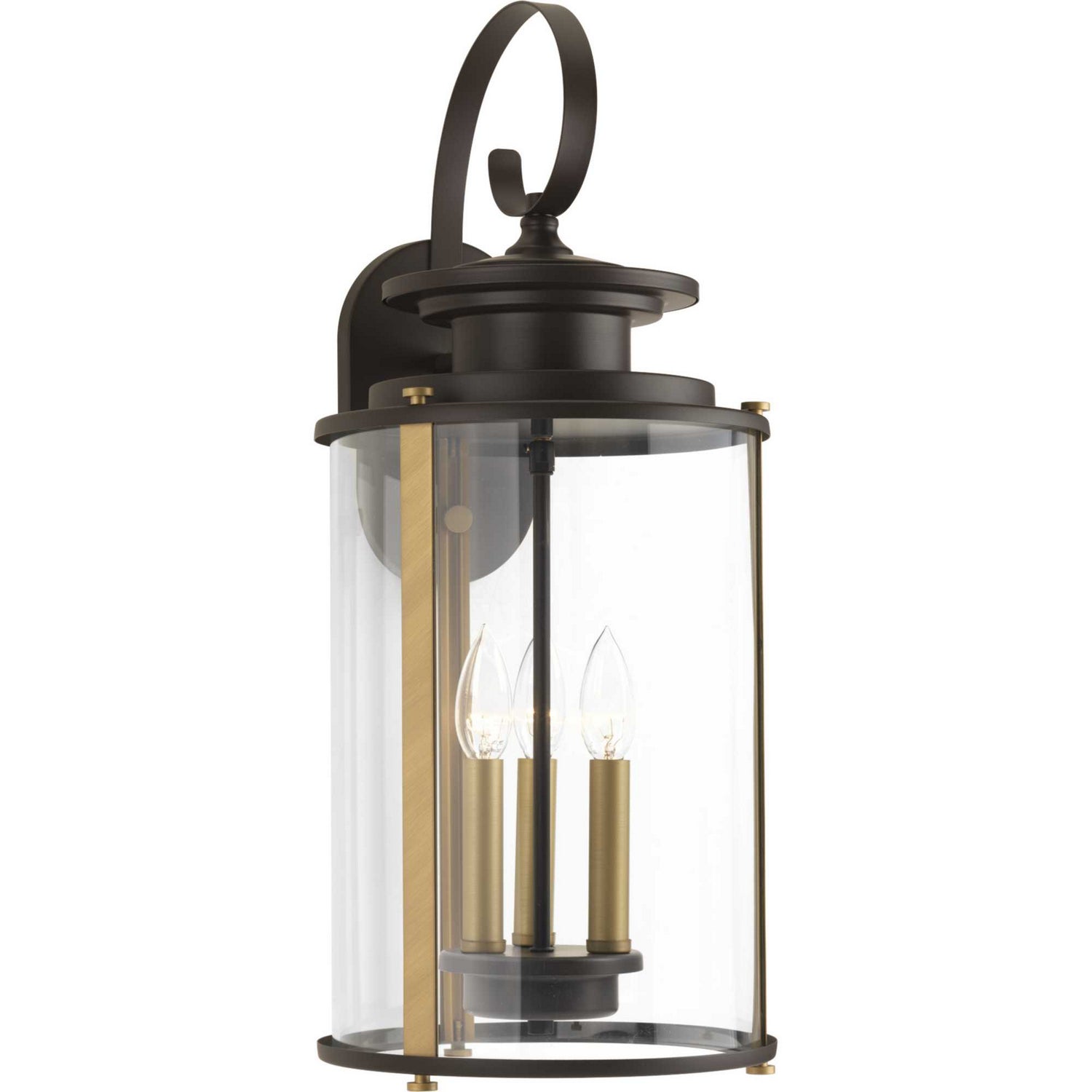 Progress Lighting - P560038-020 - Three Light Large Wall Lantern - Squire - Antique Bronze