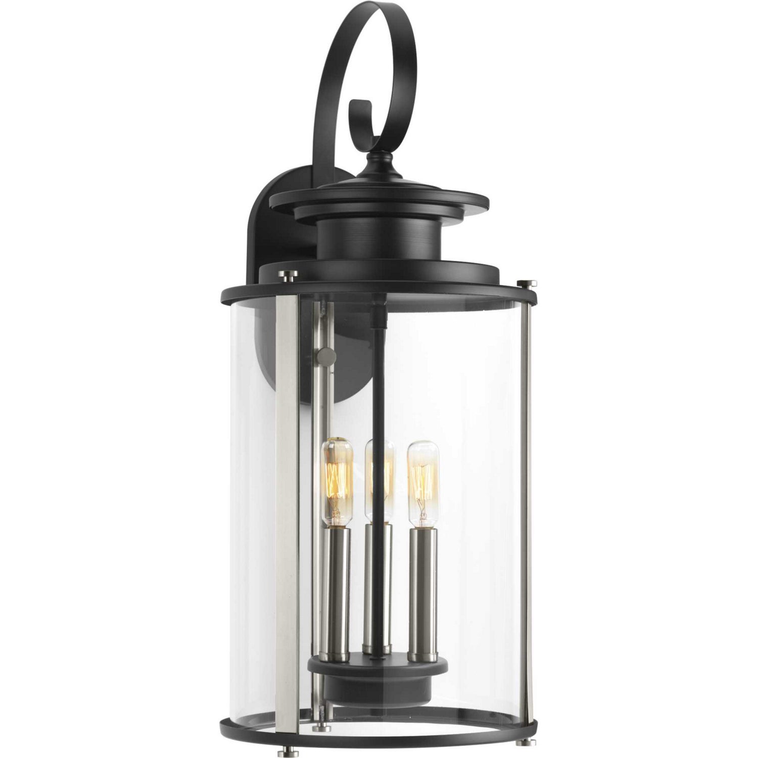 Progress Lighting - P560038-031 - Three Light Large Wall Lantern - Squire - Black