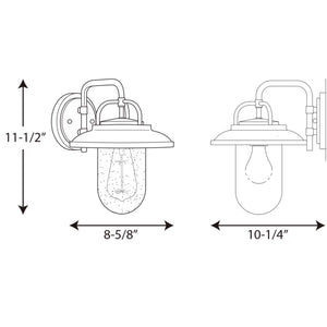 Progress Lighting - P560049-031 - One Light Wall Lantern - Beaufort - Black