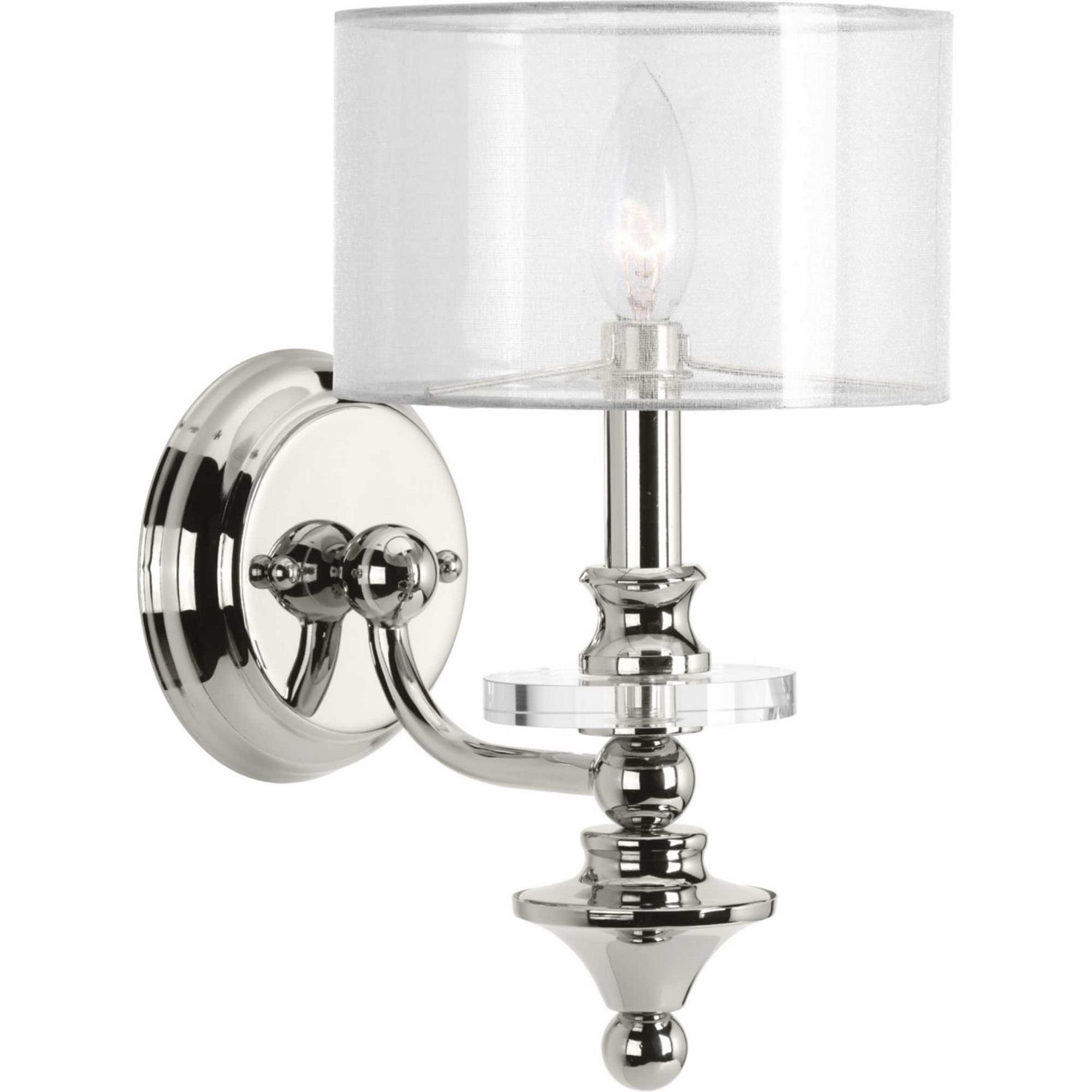 Progress Lighting - P710013-104 - One Light Wall Sconce - Marche' - Polished Nickel