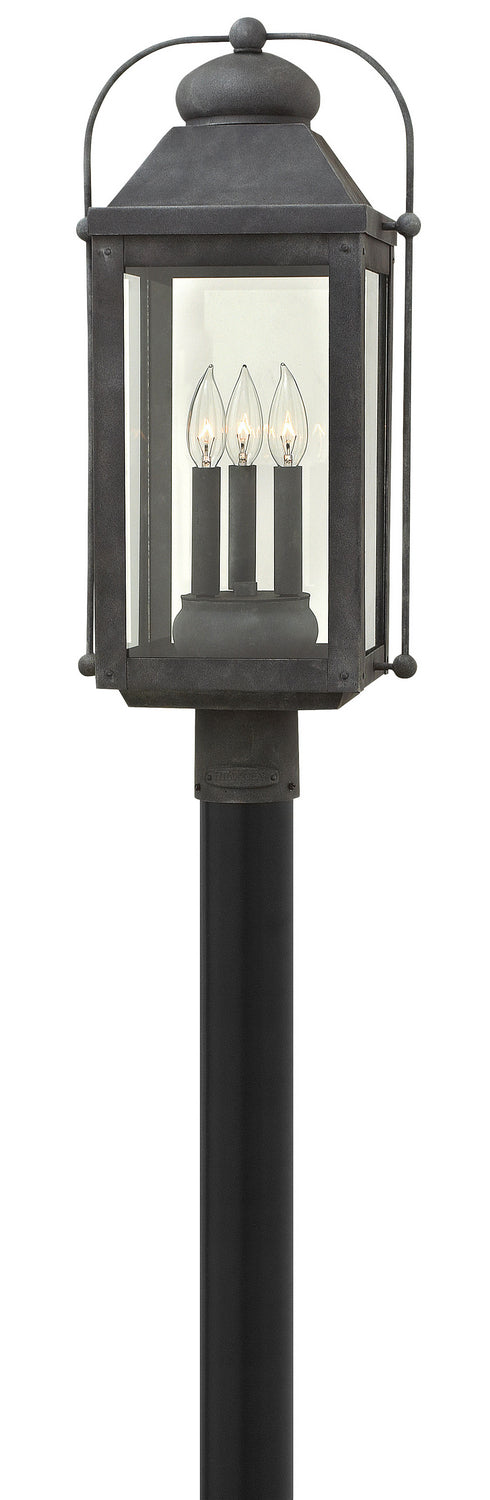 Hinkley - 1851DZ-LL - LED Post Top or Pier Mount Lantern - Anchorage - Aged Zinc