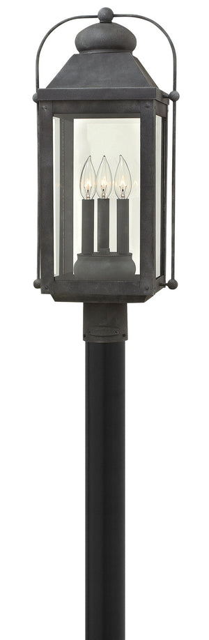 Hinkley - 1851DZ-LL - LED Post Top or Pier Mount Lantern - Anchorage - Aged Zinc