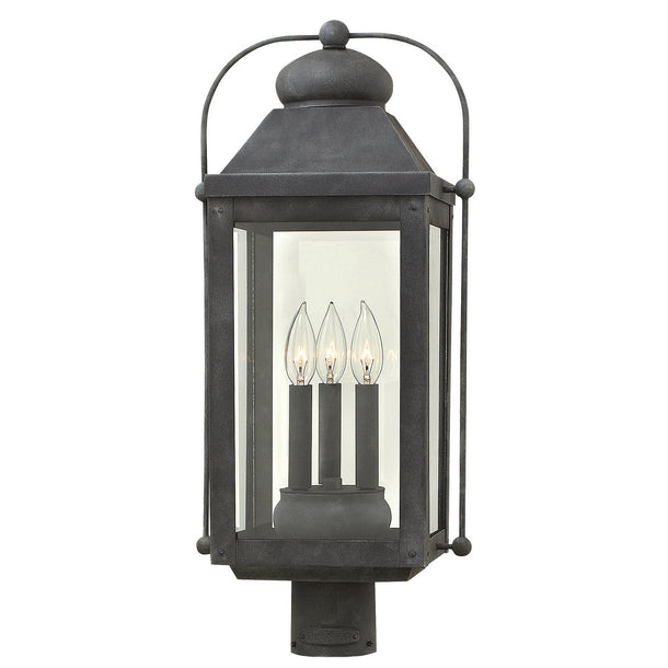 Hinkley - 1851DZ-LL - LED Post Top or Pier Mount Lantern - Anchorage - Aged Zinc