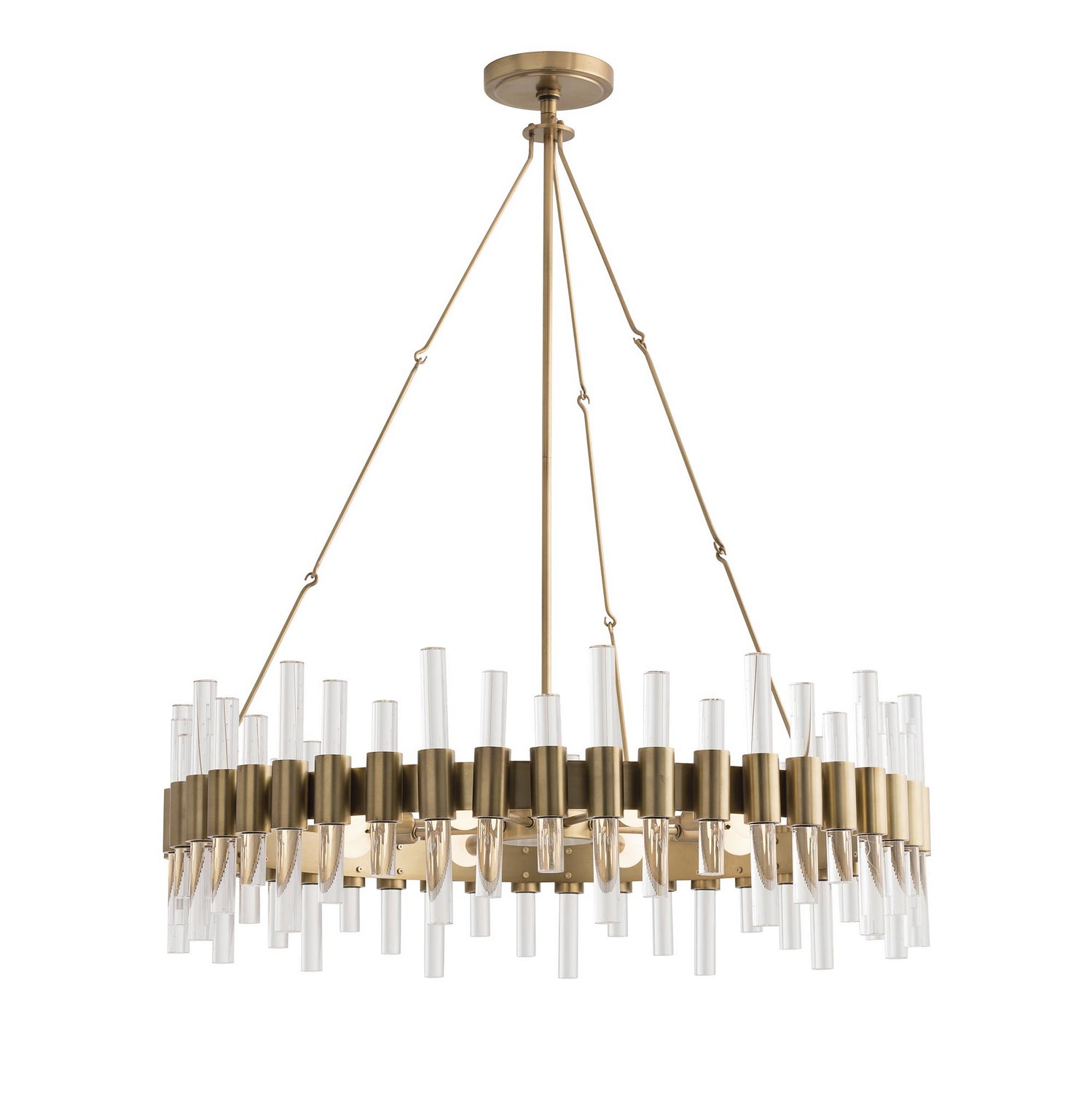 Arteriors - 89055 - Eight Light Chandelier - Haskell - Antique Brass