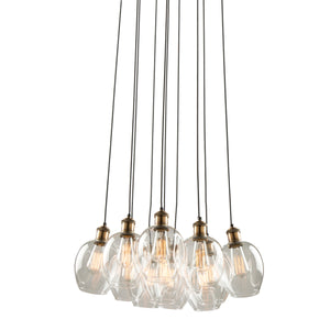 Artcraft - AC10731VB - Ten Light Chandelier - Clearwater - Vintage brass