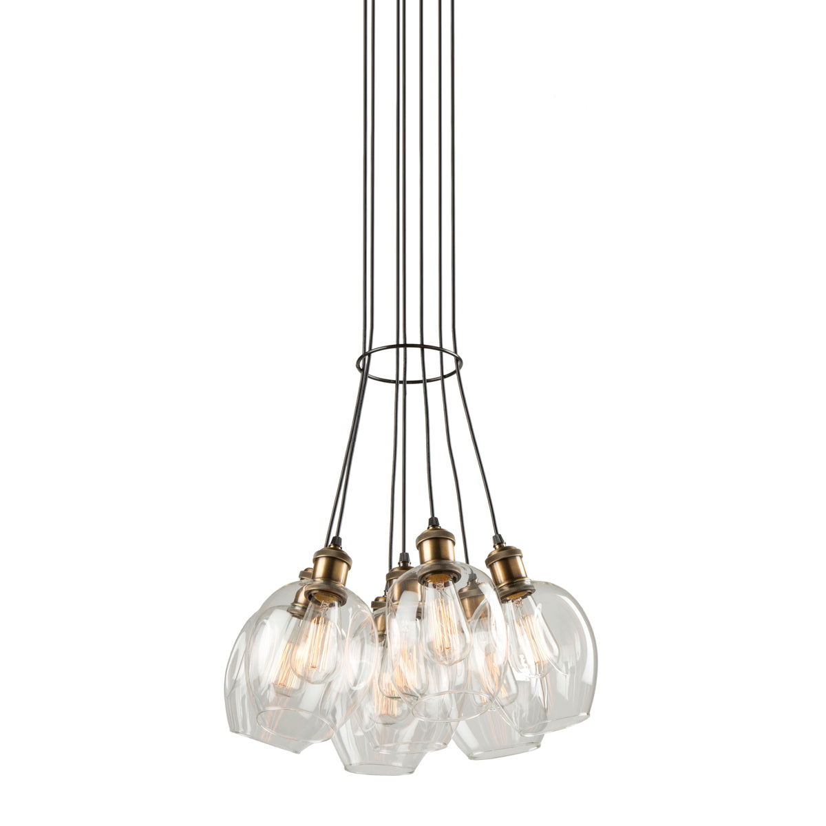 Artcraft - AC10737VB - Seven Light Chandelier - Clearwater - Vintage brass