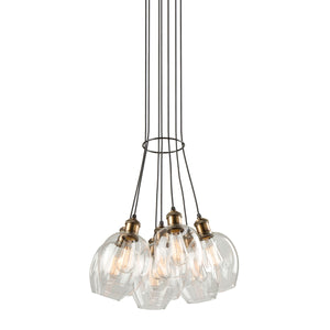 Artcraft - AC10737VB - Seven Light Chandelier - Clearwater - Vintage brass