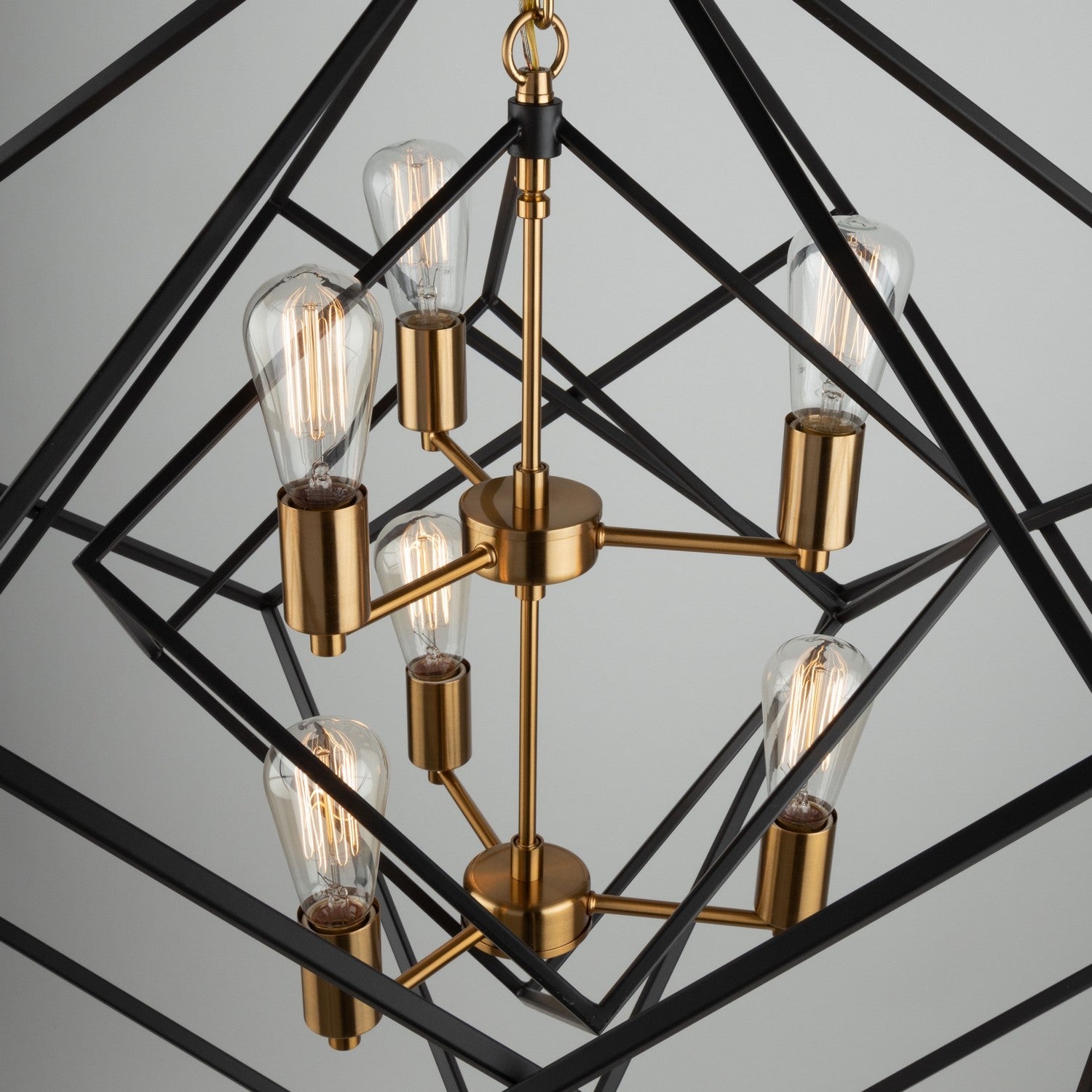 Artcraft - AC11116 - Six Light Chandelier - Artistry - Matte Black & Harvest Brass