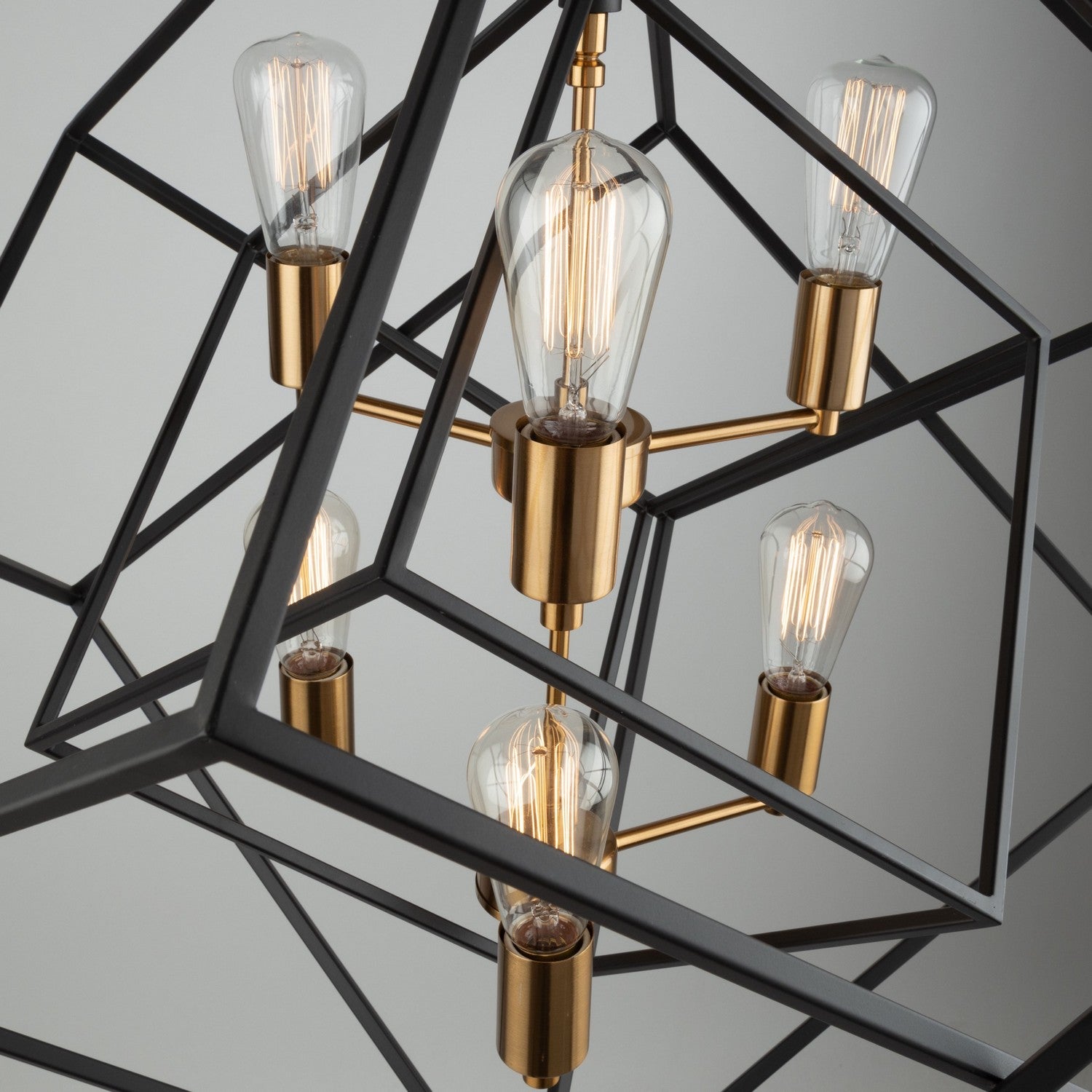 Artcraft - AC11116 - Six Light Chandelier - Artistry - Matte Black & Harvest Brass