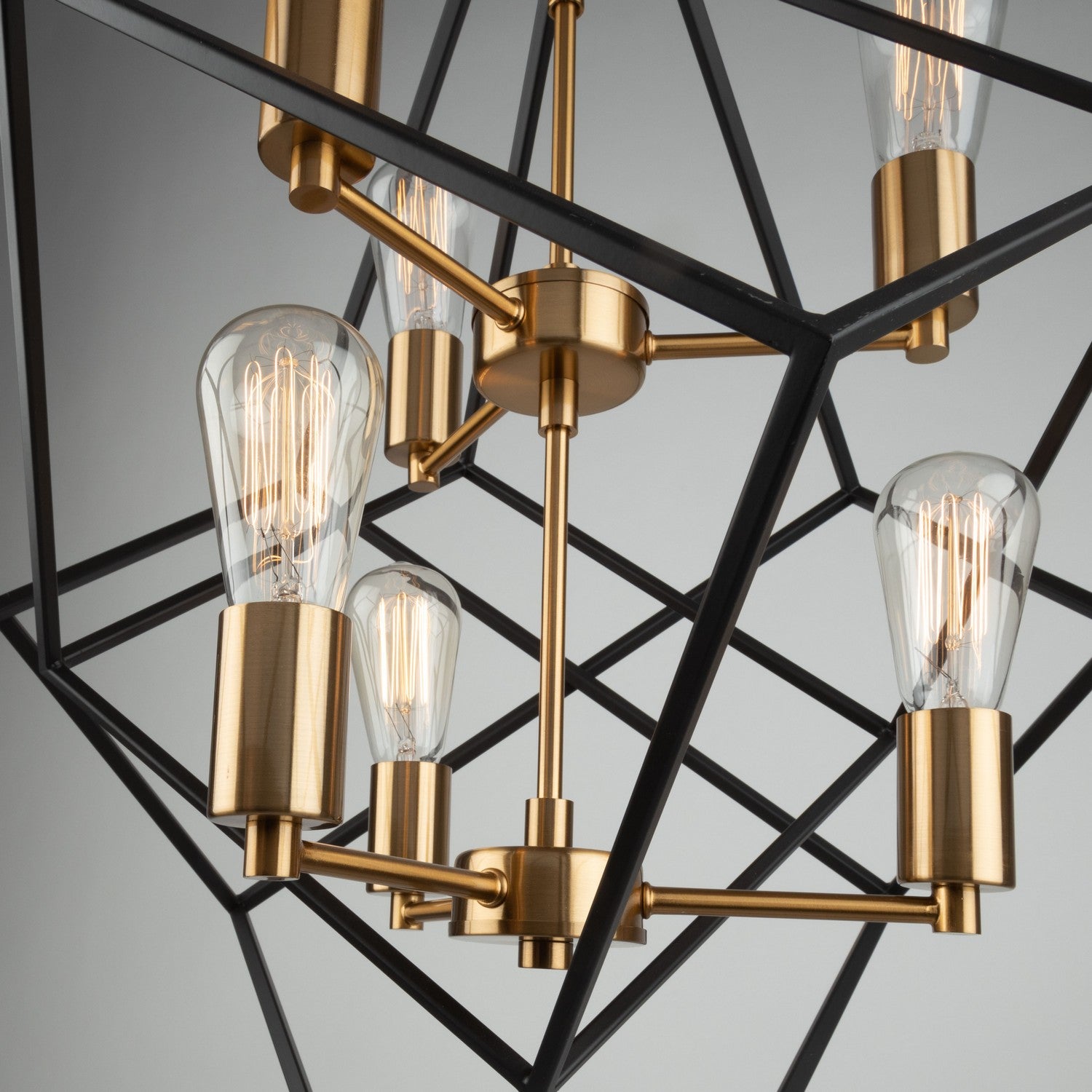 Artcraft - AC11116 - Six Light Chandelier - Artistry - Matte Black & Harvest Brass