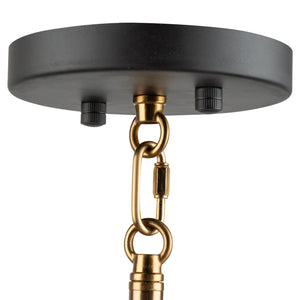 Artcraft - AC11116 - Six Light Chandelier - Artistry - Matte Black & Harvest Brass