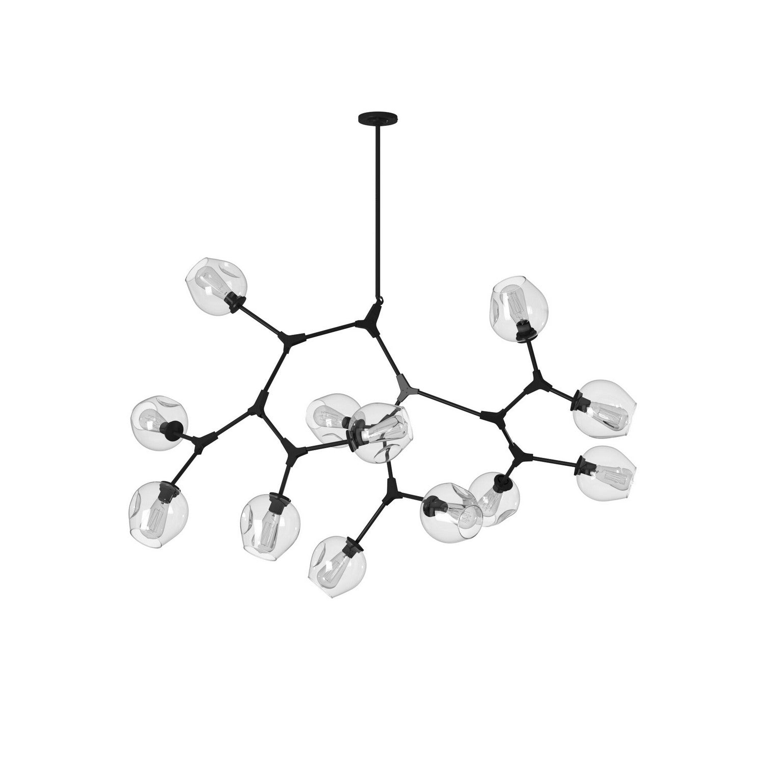 Artcraft - JA14022BK - 12 Light Chandelier - Organic - Black